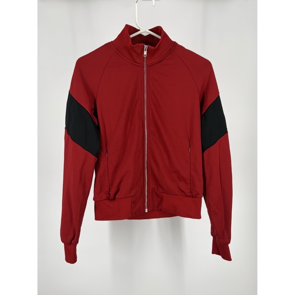 A.L.C. Womens Rio Medium Red ColorBlock‎ Sleeve Track Jacket Full Zip